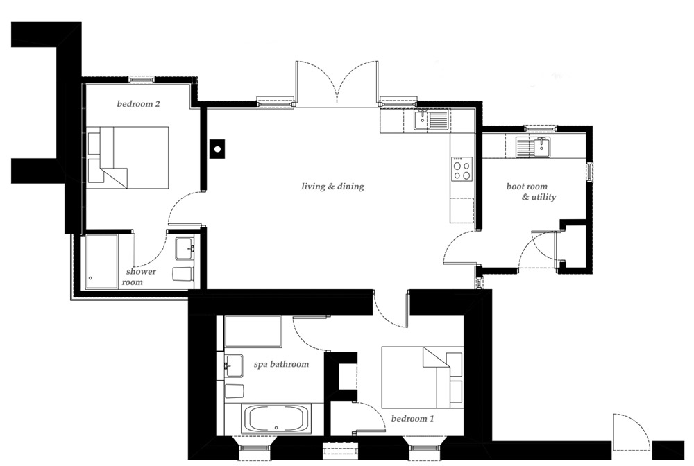 Secret Bothy Floorplan